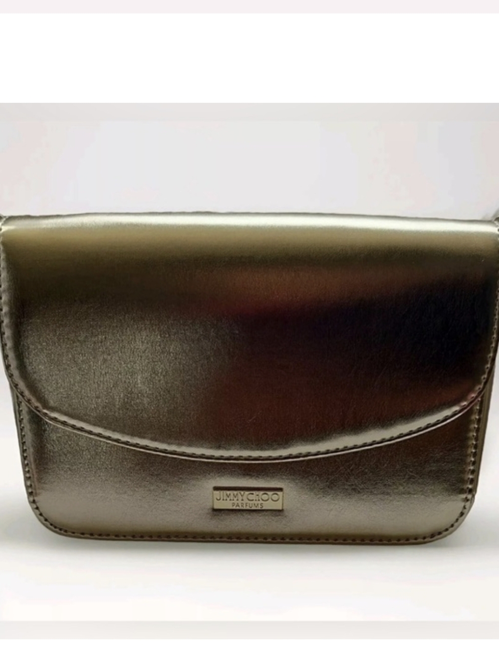 Jimmy Choo Parfums Gold Clutch W/ Chain - Picture 2 of 6
